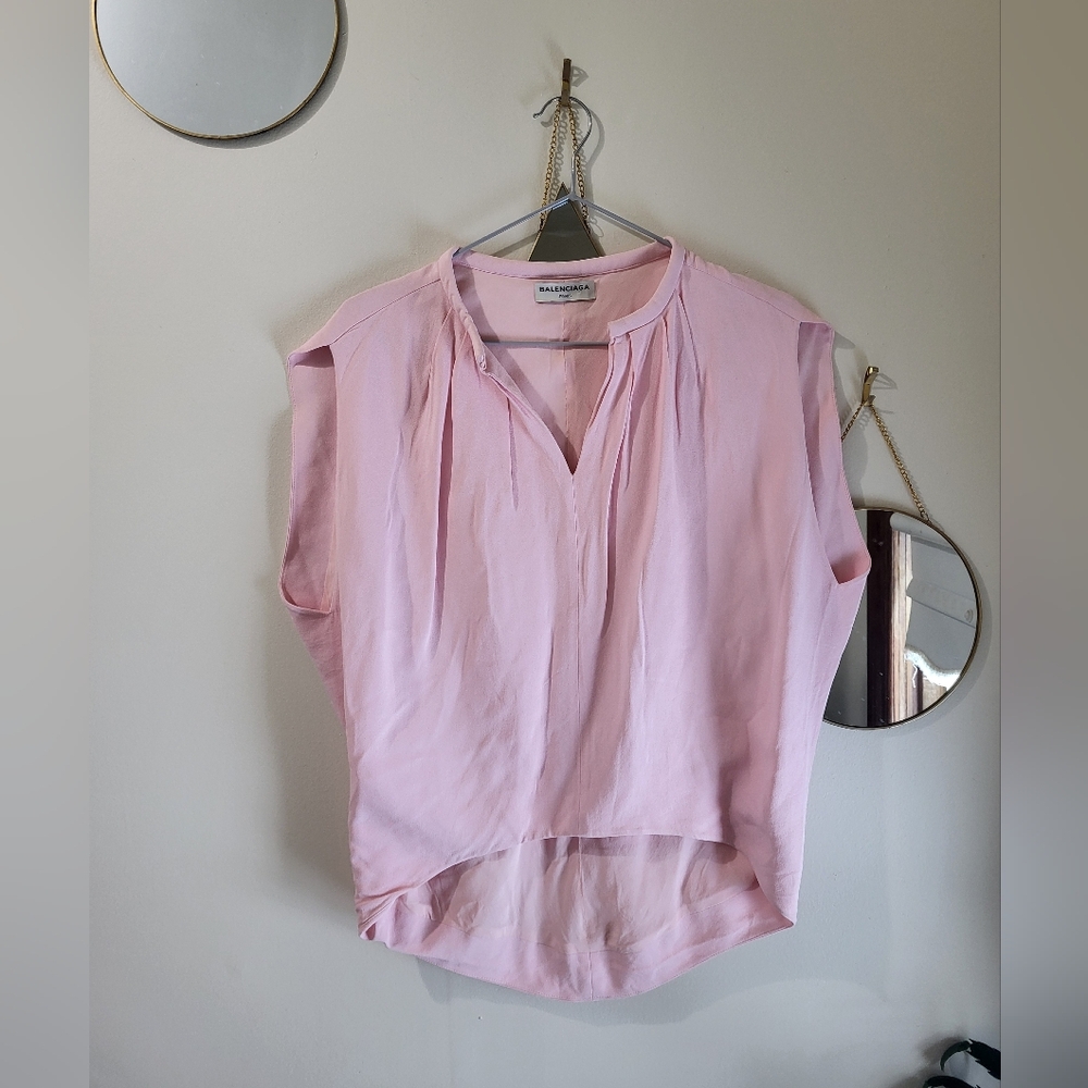 Balenciaga Pink Women's Blouse, Beautiful Condition, Light Pink